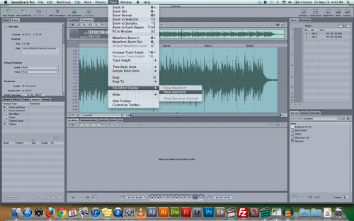 Soundtrack Pro Menu Soundtrack Pro Menu